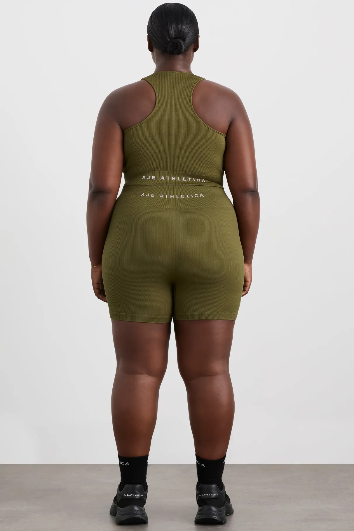 seamless_rib_short__12.webp Clearance Aje ATHLETICA Seamless Rib Short 624 Deep Khaki
