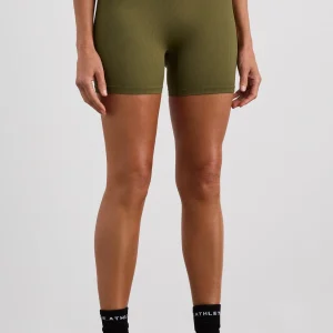 Clearance Aje ATHLETICA Seamless Rib Short 624 Deep Khaki