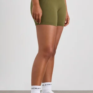 Clearance Aje ATHLETICA Seamless Rib Short 624 Deep Khaki