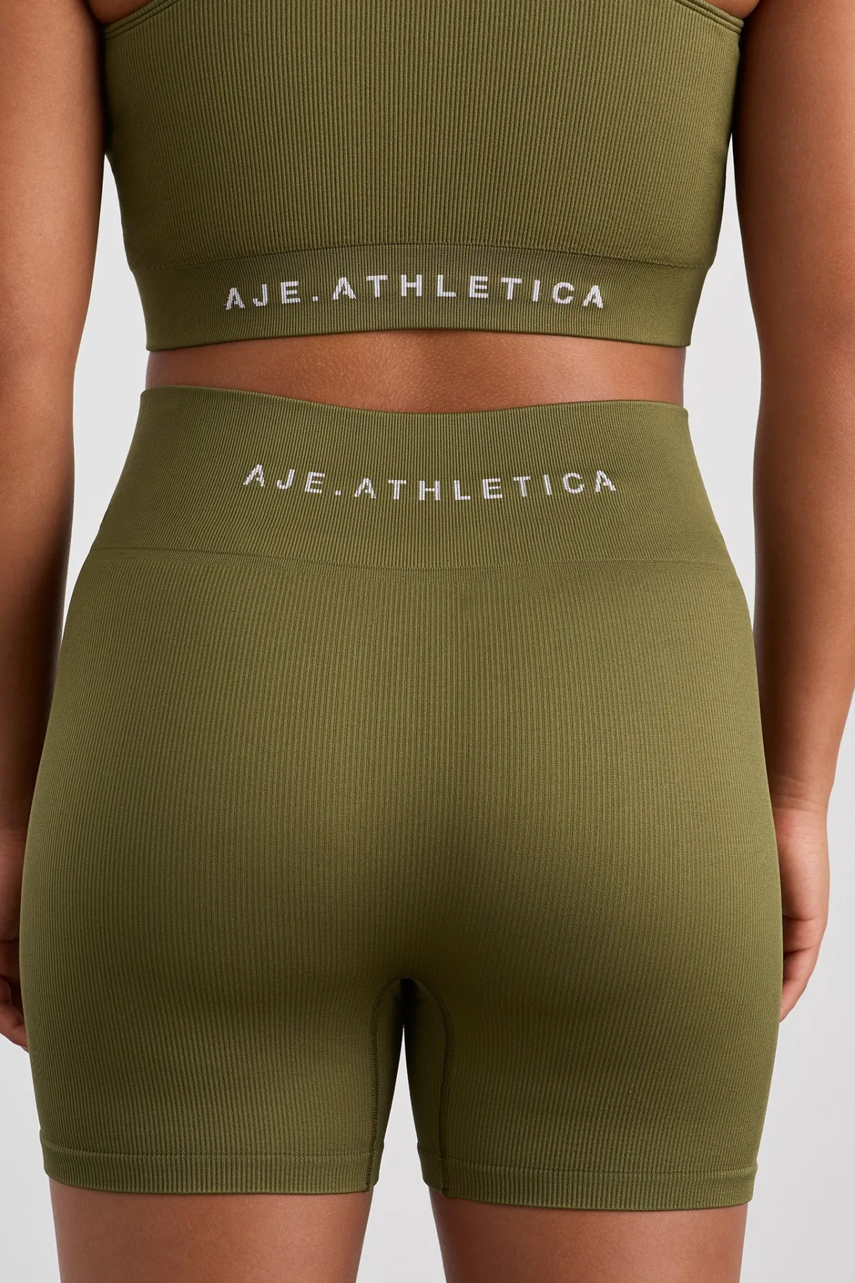 seamless_rib_short__7.webp Clearance Aje ATHLETICA Seamless Rib Short 624 Deep Khaki