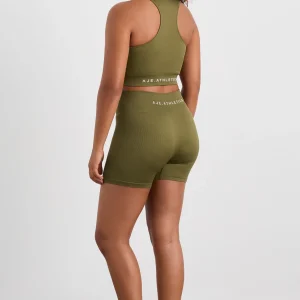 Clearance Aje ATHLETICA Seamless Rib Short 624 Deep Khaki