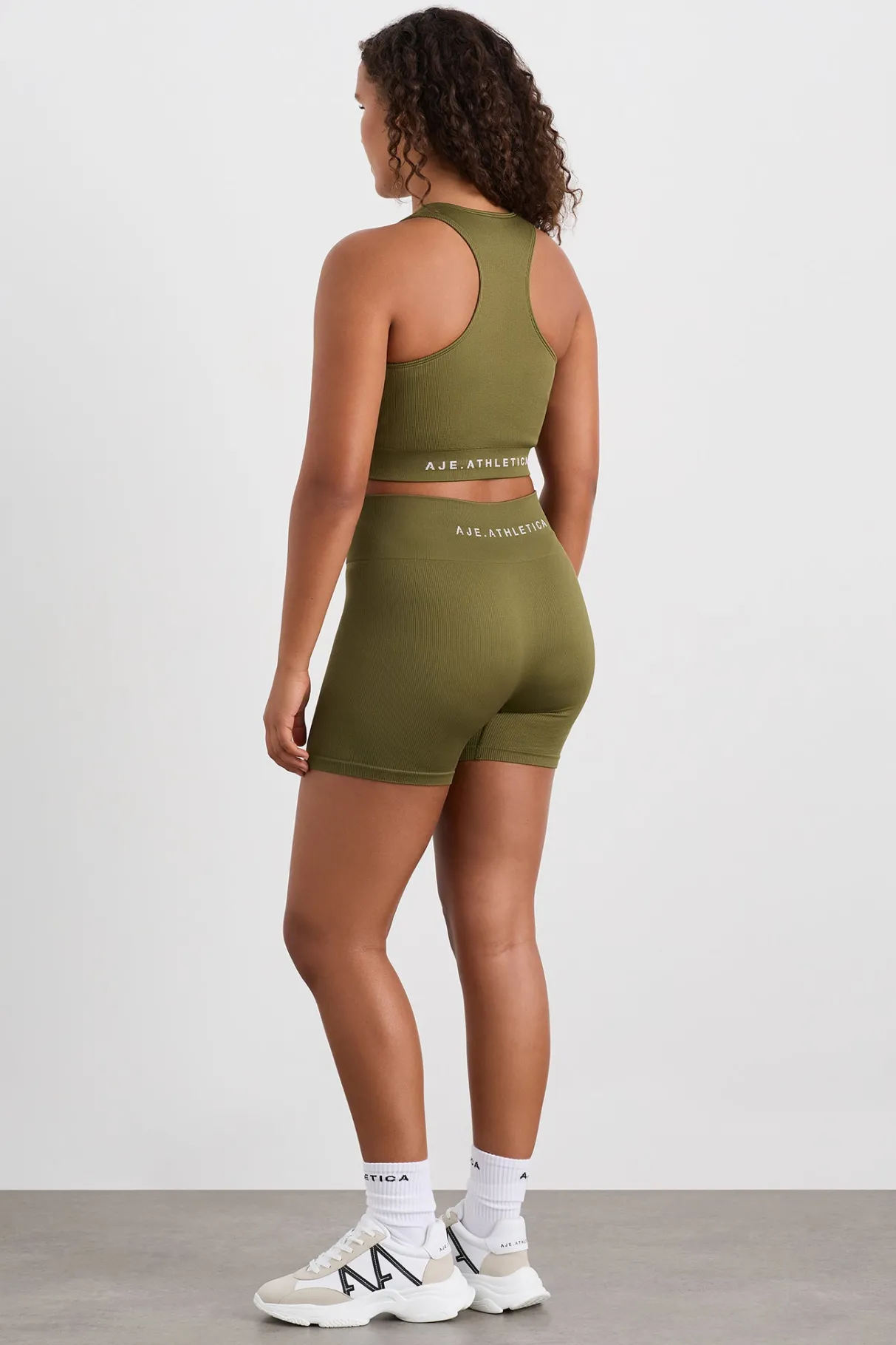 seamless_rib_short__8.webp Clearance Aje ATHLETICA Seamless Rib Short 624 Deep Khaki