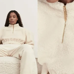 Fashion Aje ATHLETICA Sherpa Cropped Jumper 435 Ivory