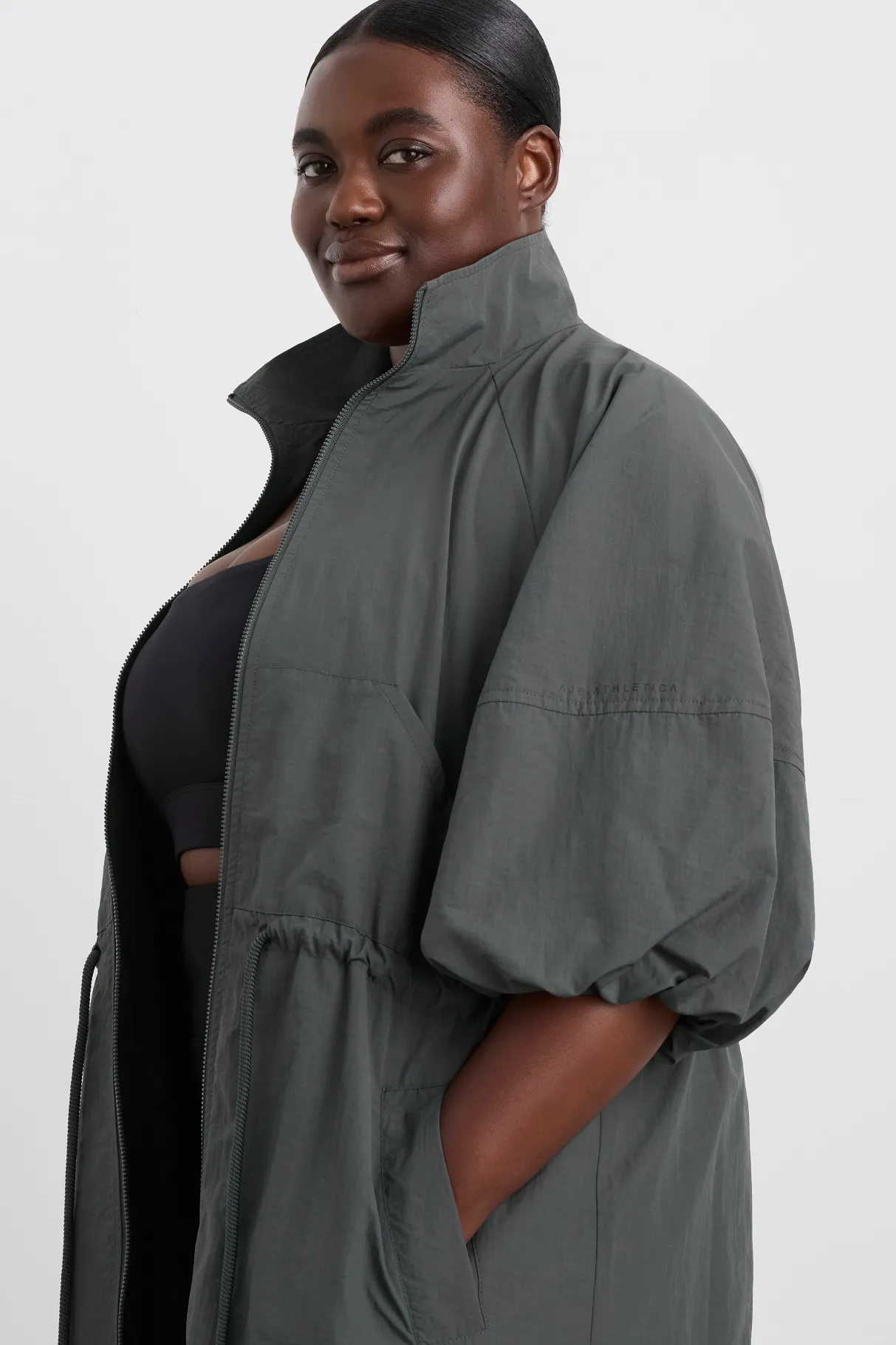 short_sleeve_zipped_jacket__14.webp Hot Aje ATHLETICA Short Sleeve Zipped Jacket 781 Slate Surge
