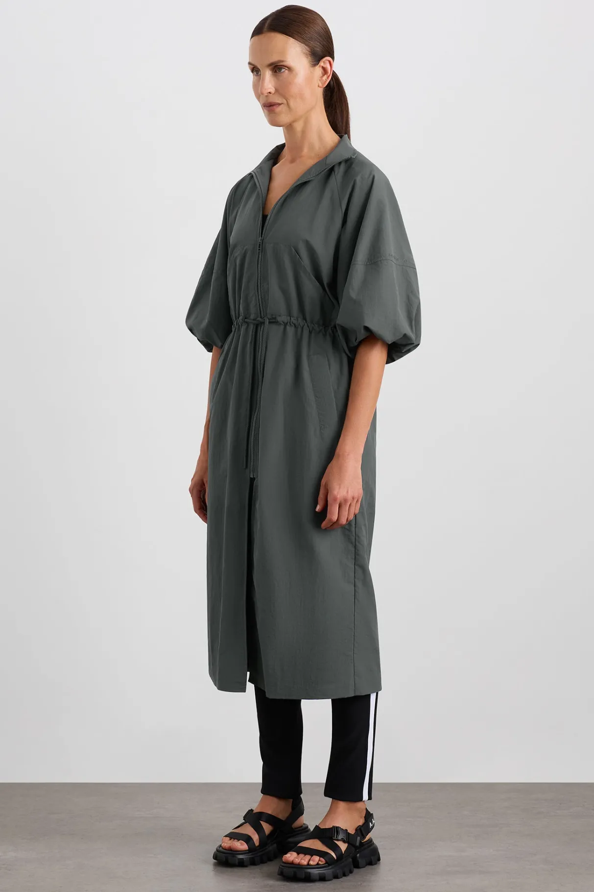 short_sleeve_zipped_jacket__2.webp Hot Aje ATHLETICA Short Sleeve Zipped Jacket 781 Slate Surge