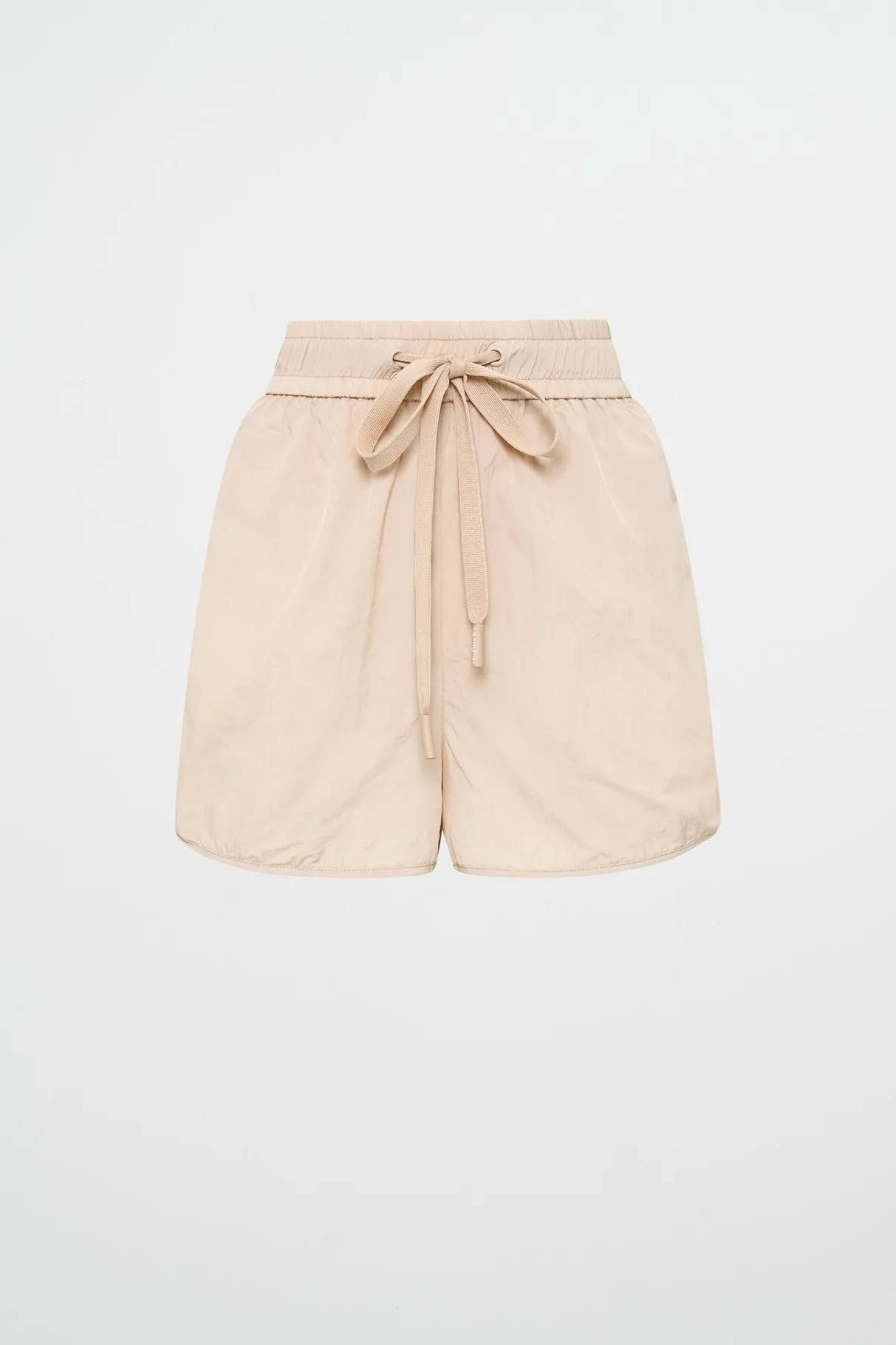 side_ruched_short__1.webp Clearance Aje ATHLETICA Side Ruched Short 602 Latte Beige