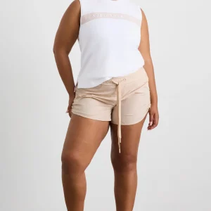 Clearance Aje ATHLETICA Side Ruched Short 602 Latte Beige