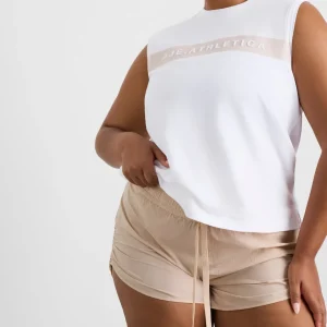 Clearance Aje ATHLETICA Side Ruched Short 602 Latte Beige