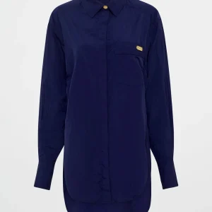 Store Aje ATHLETICA Side Split Windbreaker Shirt 406 Navy