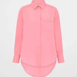 Sale Aje ATHLETICA Side Split Windbreaker Shirt 406 Deep Blush