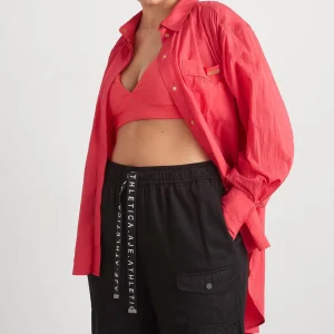 Online Aje ATHLETICA Side Split Windbreaker Shirt 406 Watermelon Pink