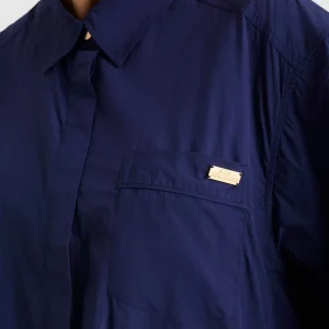 Store Aje ATHLETICA Side Split Windbreaker Shirt 406 Navy