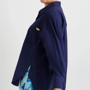 Store Aje ATHLETICA Side Split Windbreaker Shirt 406 Navy