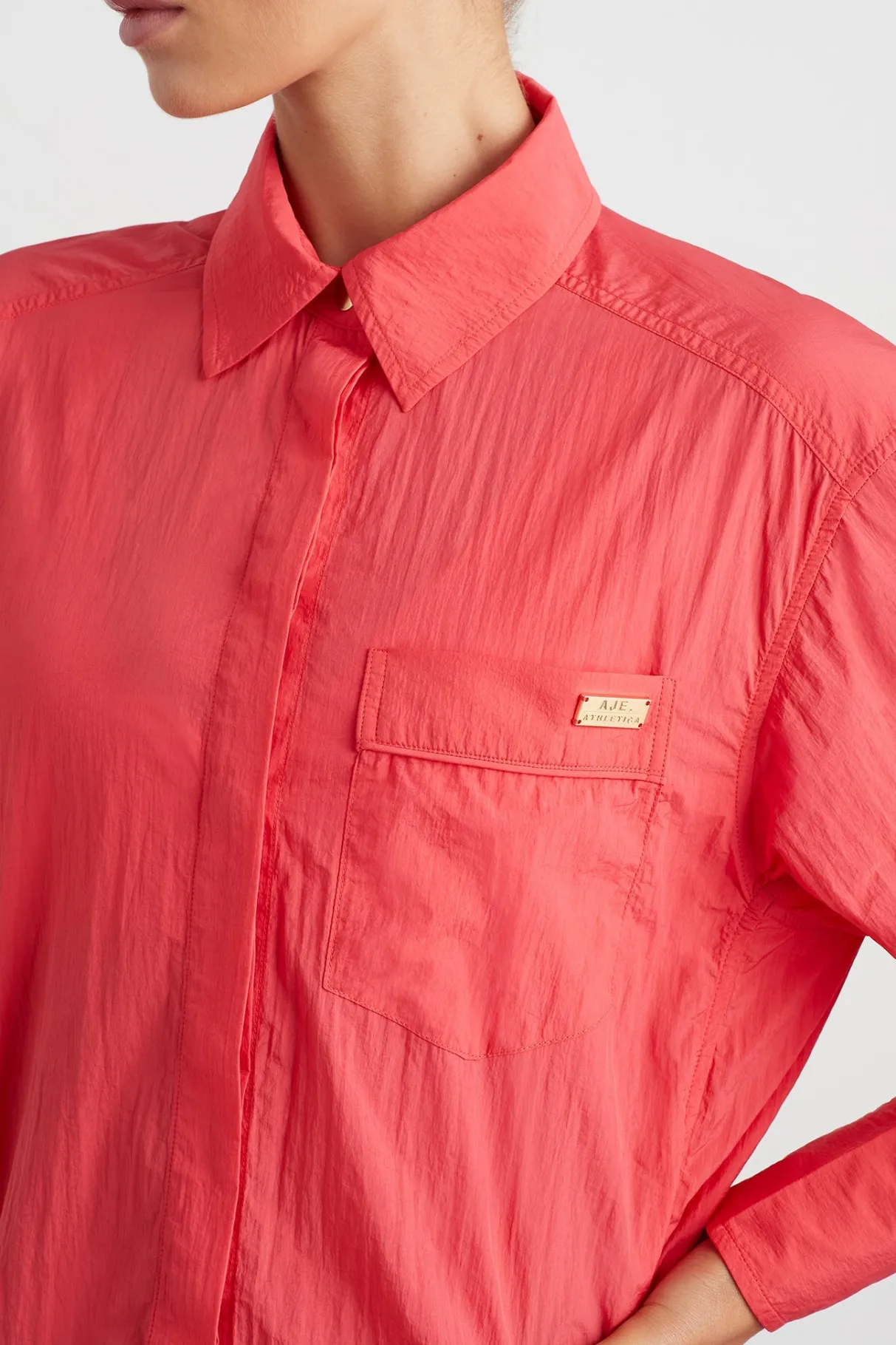 side_split_windbreaker_shirt__3-2.webp Online Aje ATHLETICA Side Split Windbreaker Shirt 406 Watermelon Pink