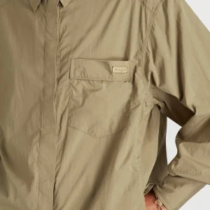 Cheap Aje ATHLETICA Side Split Windbreaker Shirt 406 Soft Khaki
