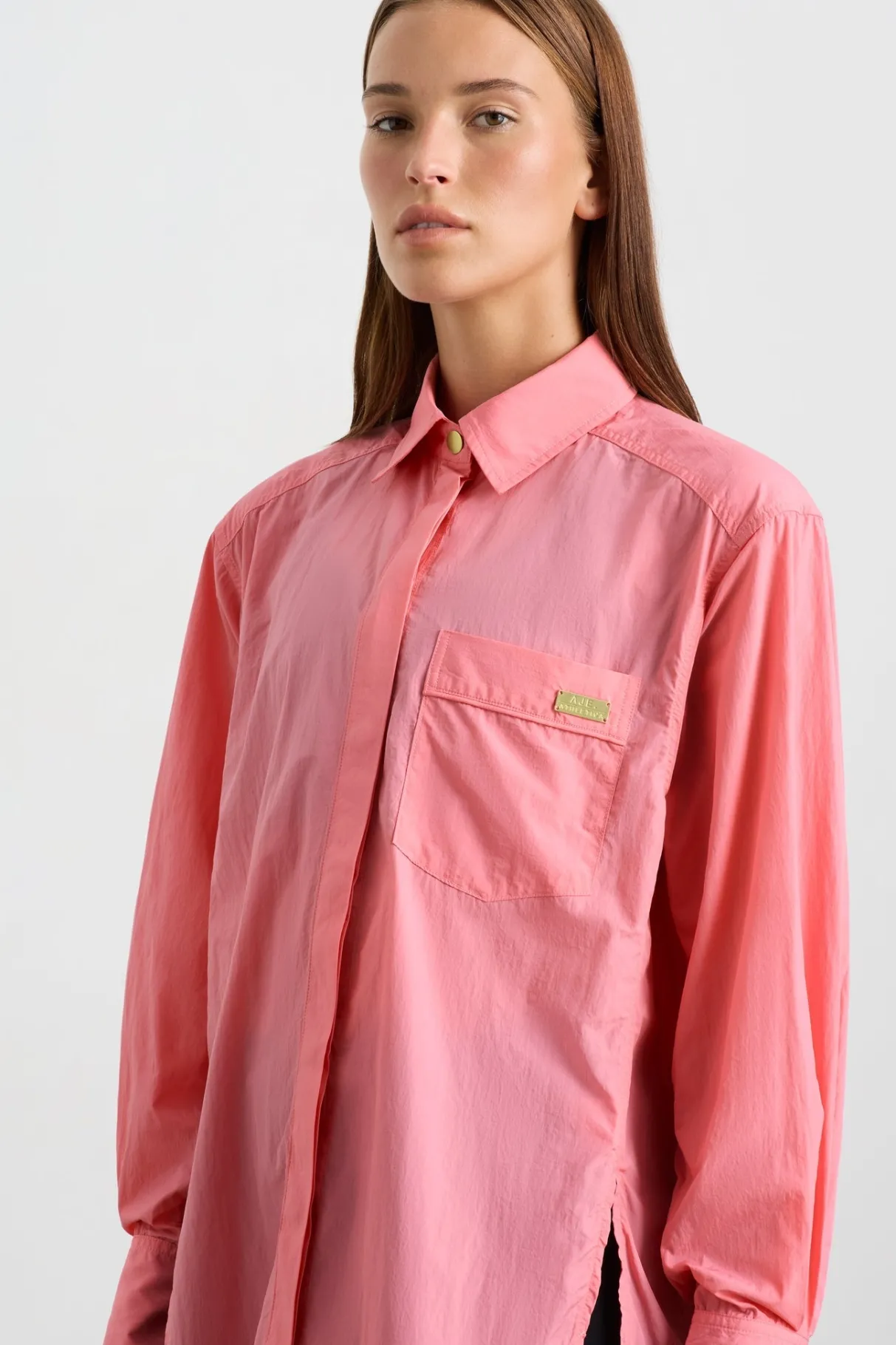side_split_windbreaker_shirt__3.webp Sale Aje ATHLETICA Side Split Windbreaker Shirt 406 Deep Blush