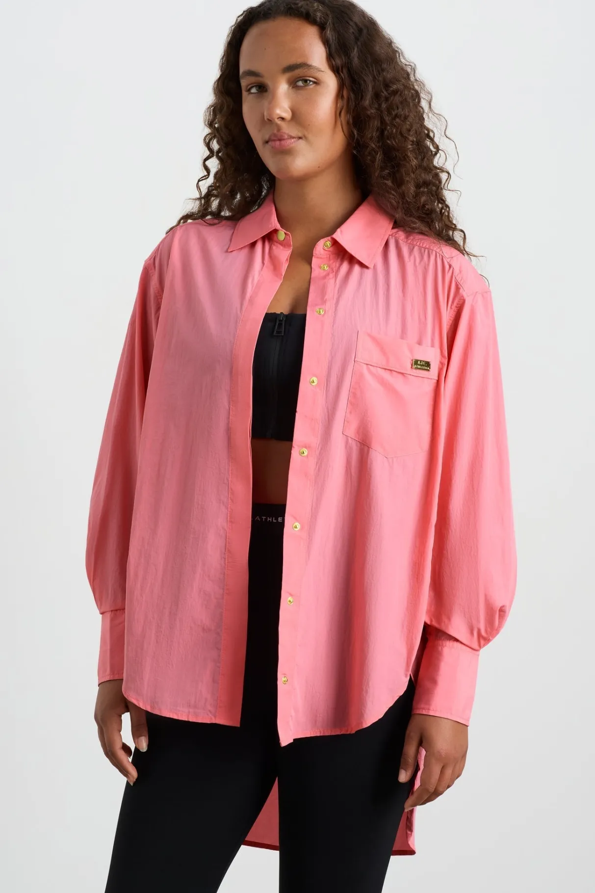side_split_windbreaker_shirt__5.webp Sale Aje ATHLETICA Side Split Windbreaker Shirt 406 Deep Blush