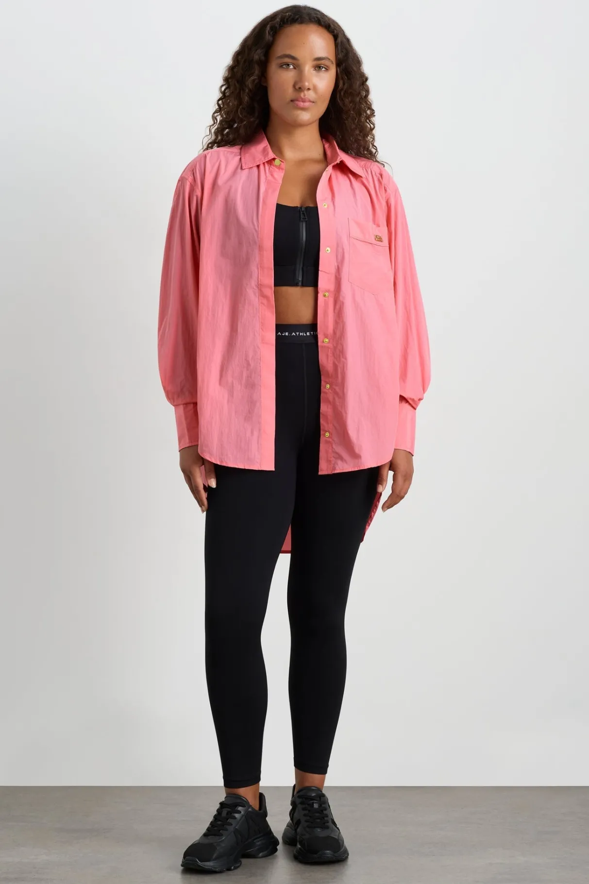 side_split_windbreaker_shirt__6.webp Sale Aje ATHLETICA Side Split Windbreaker Shirt 406 Deep Blush