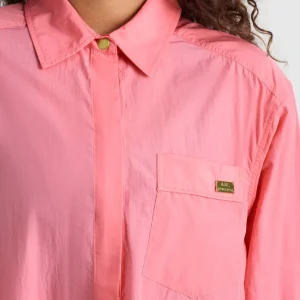 Sale Aje ATHLETICA Side Split Windbreaker Shirt 406 Deep Blush