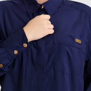Store Aje ATHLETICA Side Split Windbreaker Shirt 406 Navy