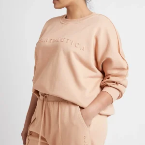 Sale Aje ATHLETICA Signature Embossed Logo Crew Jumper 401 Sand