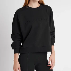 Sale Aje ATHLETICA Signature Embossed Logo Crew Jumper 401 Black