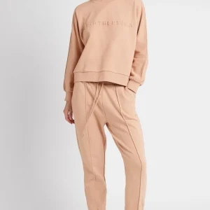 Sale Aje ATHLETICA Signature Embossed Logo Crew Jumper 401 Sand