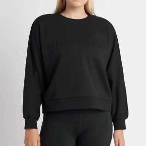 Sale Aje ATHLETICA Signature Embossed Logo Crew Jumper 401 Black