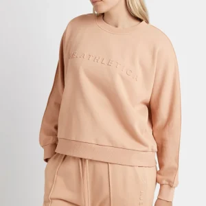 Sale Aje ATHLETICA Signature Embossed Logo Crew Jumper 401 Sand