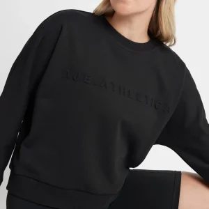 Sale Aje ATHLETICA Signature Embossed Logo Crew Jumper 401 Black