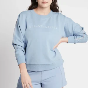 Cheap Aje ATHLETICA Signature Logo Crew Jumper 401 Steel Blue