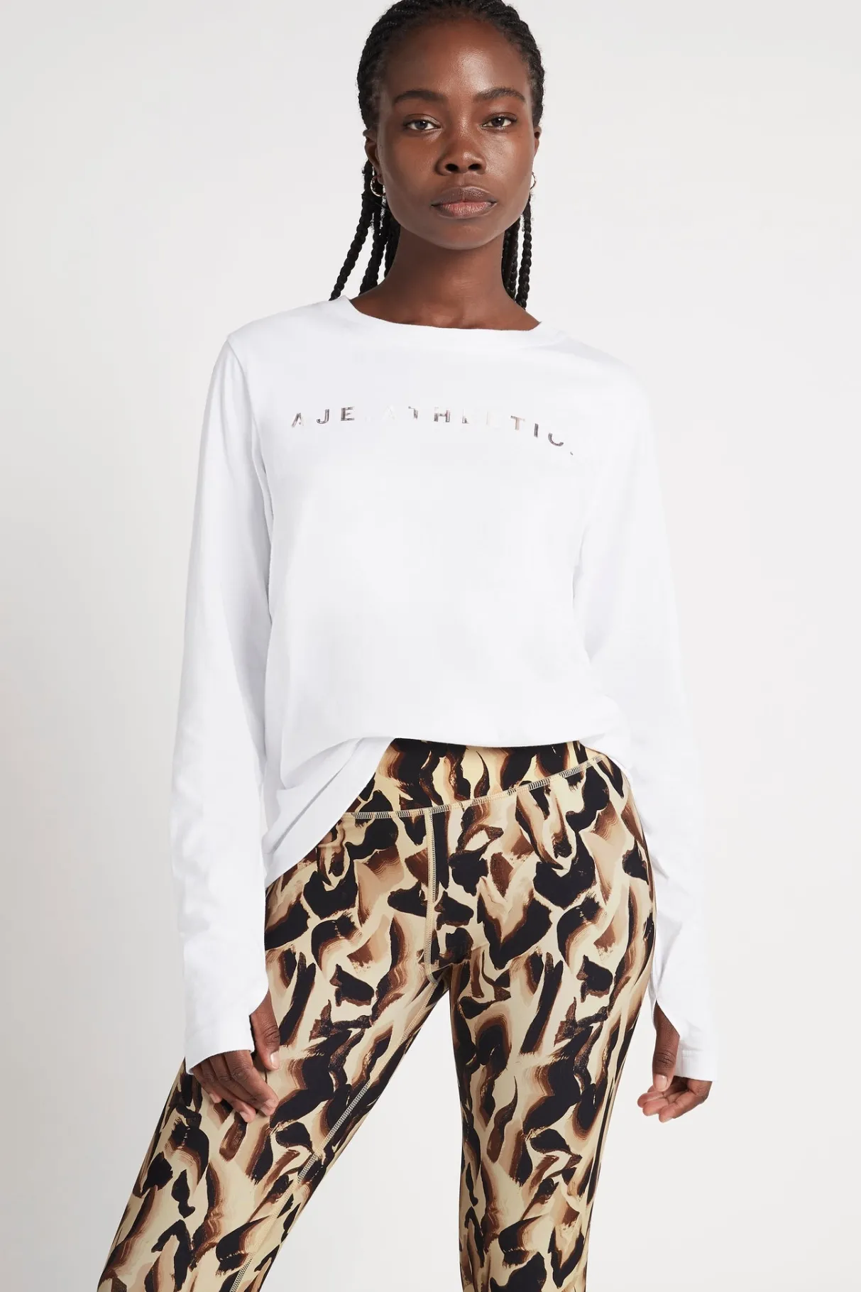 signature_logo_long_sleeve_tshirt__0-1.webp Hot Aje ATHLETICA Signature Logo Long Sleeve T-Shirt 127 White/Marble