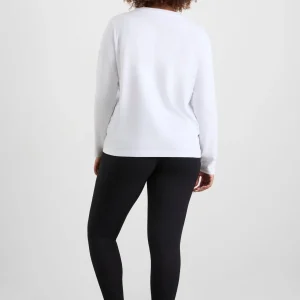 Shop Aje ATHLETICA Signature Logo Long Sleeve T-Shirt 127 White/Herringbone