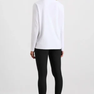 Shop Aje ATHLETICA Signature Logo Long Sleeve T-Shirt 127 White/Herringbone