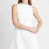 Cheap Aje ATHLETICA Signature Logo Spacer Knit Mini Dress 802 White
