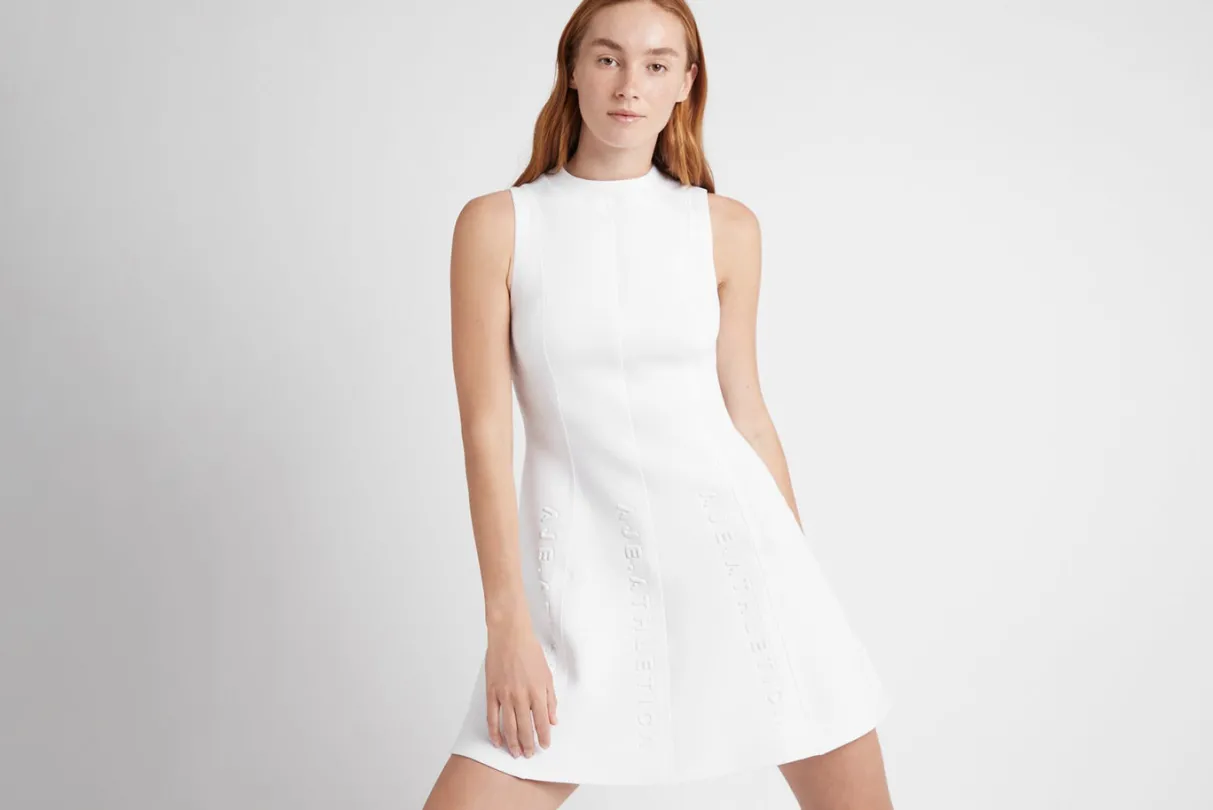 signature_logo_spacer_knit_mini_dress__11.webp Cheap Aje ATHLETICA Signature Logo Spacer Knit Mini Dress 802 White