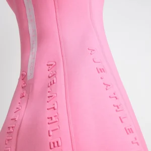Best Sale Aje ATHLETICA Signature Logo Spacer Knit Mini Dress 802 Dahlia Pink