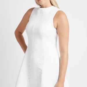Cheap Aje ATHLETICA Signature Logo Spacer Knit Mini Dress 802 White