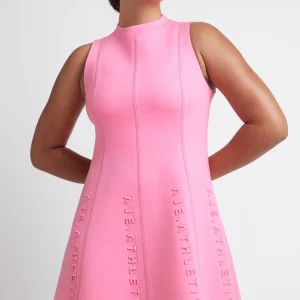 Best Sale Aje ATHLETICA Signature Logo Spacer Knit Mini Dress 802 Dahlia Pink