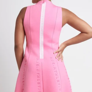 Best Sale Aje ATHLETICA Signature Logo Spacer Knit Mini Dress 802 Dahlia Pink