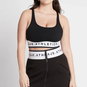 Fashion Aje ATHLETICA Signature Logo Sports Bra 313 Black/White
