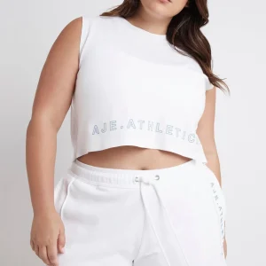 Clearance Aje ATHLETICA Signature Logo Sweat Shorts 603 White/Storm Blue