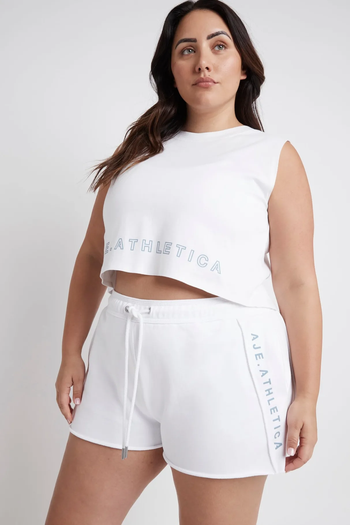 signature_logo_sweat_shorts__12.webp Clearance Aje ATHLETICA Signature Logo Sweat Shorts 603 White/Storm Blue