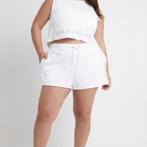Clearance Aje ATHLETICA Signature Logo Sweat Shorts 603 White/Storm Blue