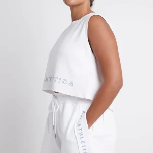 Clearance Aje ATHLETICA Signature Logo Sweat Shorts 603 White/Storm Blue