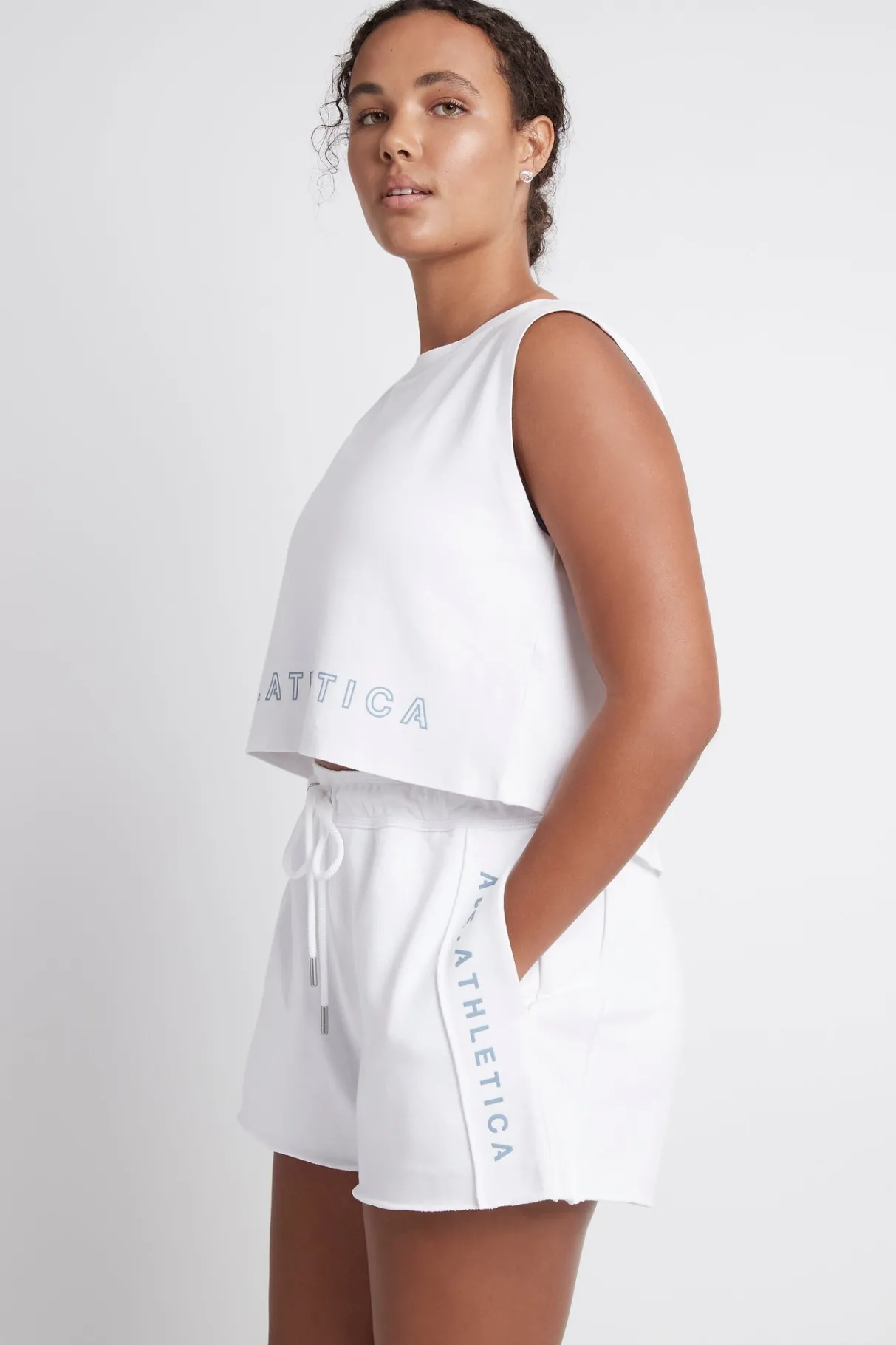 signature_logo_sweat_shorts__7.webp Clearance Aje ATHLETICA Signature Logo Sweat Shorts 603 White/Storm Blue