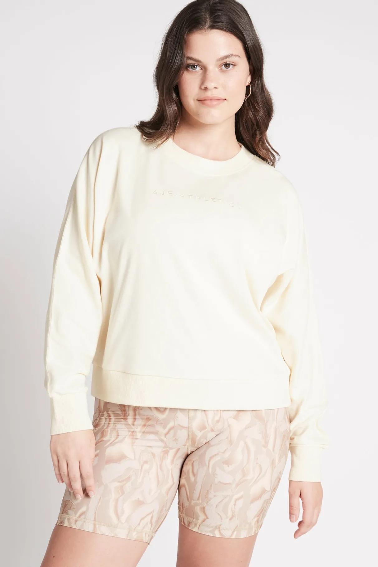 signature_logo_sweatshirt__0.webp Discount Aje ATHLETICA Signature Logo Sweatshirt 122 Light Ivory