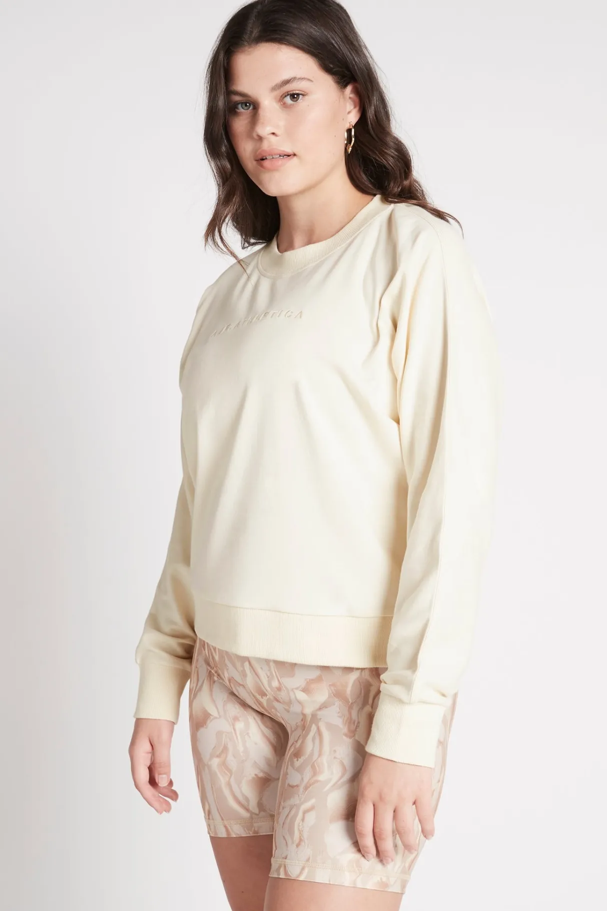 signature_logo_sweatshirt__3.webp Discount Aje ATHLETICA Signature Logo Sweatshirt 122 Light Ivory