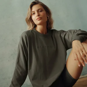 Shop Aje ATHLETICA Signature Logo Sweatshirt 122 Forest Green