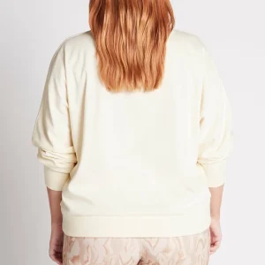 Discount Aje ATHLETICA Signature Logo Sweatshirt 122 Light Ivory